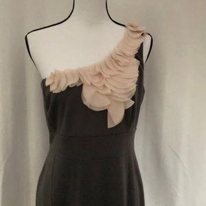 Torrid one shoulder gray & pink size 0 dress